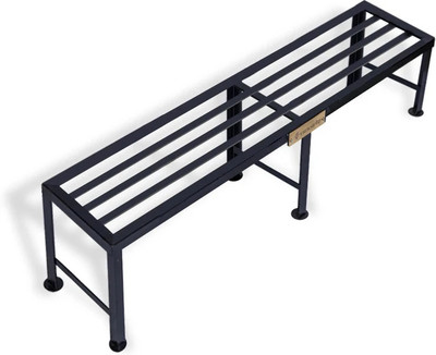 Vrukshveda Heavy-Duty Iron Bench Stands | 4 Ft length_1 Ft Height | Indoor and Outdoor Plant Container Set(Pack of 2, Metal)