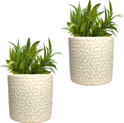 MPT Plant Container Set(Pack of 2, Ceramic)