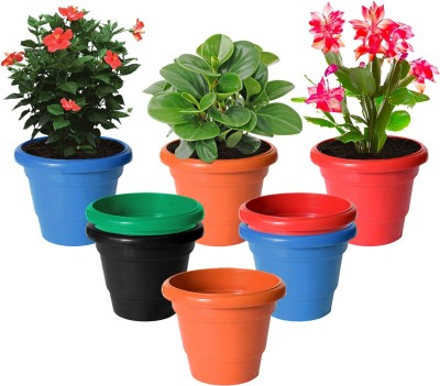 KUBER INDUSTRIES Plant Container Set(Pack of 8, Plastic)