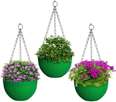 Muddstyles EcoBloom Multi-Pot Decorative Plant Container Set Plant Container Set(Pack of 3, Plastic)
