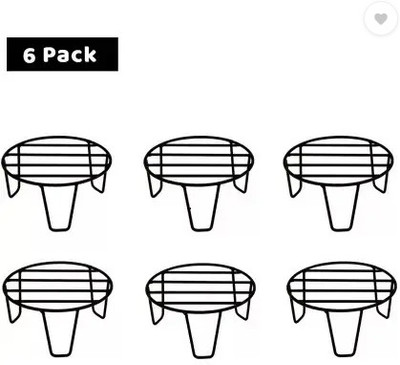 podhghar ROUND-STND Plant Container Set(Pack of 6, Metal)