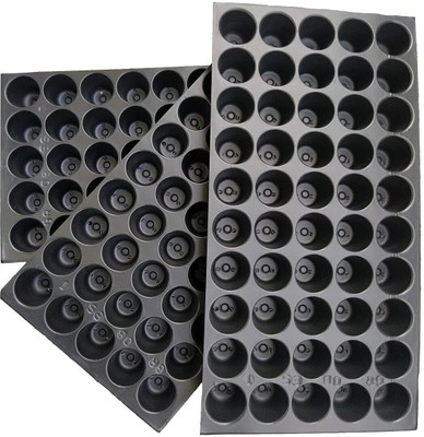 Sage Agriculture/Garden Plastic Seed Germination Seedling Tray (Black 50 Cavity, 10) Plant Container Set(Pack of 10, Plastic)