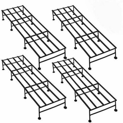 Abhi Creation Modern Indoor & Outdoor Iron Planter Stand/Flower Shelf Display Rack Holder Plant Container Set(Pack of 4, Metal)
