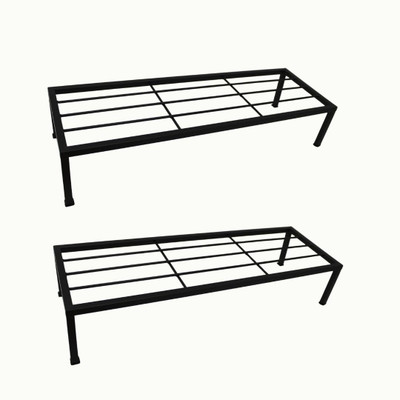 Acrylic Design Art Pot Holders for Balcony, Patio, Living Room & Outdoor Space (set of 2) Plant Container Set(Pack of 2, Metal)