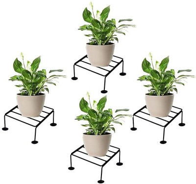 METALSDEN 4 SQUARE 7001 Plant Container Set(Pack of 4, Metal)