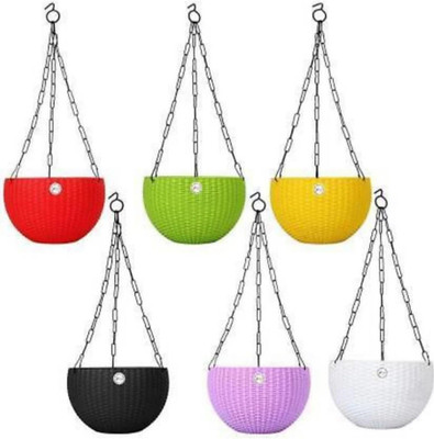 Besttrader Virajsanchi Hanging Pot Pack of 4 Plant Container Set(Pack of 4, Plastic)