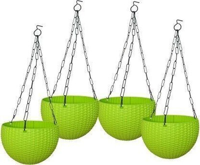 Besttrader Virajsanchi Hanging Pot Pack of 4 Plant Container Set(Pack of 4, Plastic)