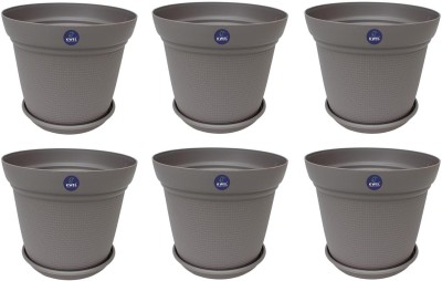 KWEL Aura Planter for Indoor & Outdoor Plants, Home, Office Plant Container Set(Pack of 6, Plastic)