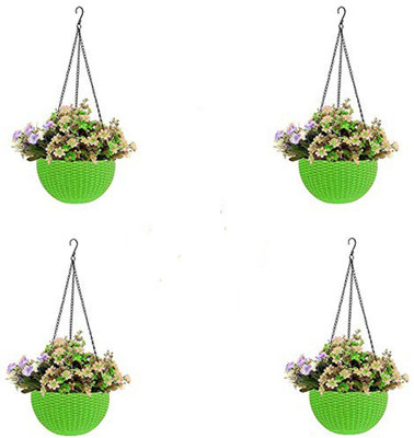 Besttrader Best Plant Container for Indoor and Outdoor need Plant Container Set(Pack of 4, Plastic, Metal)