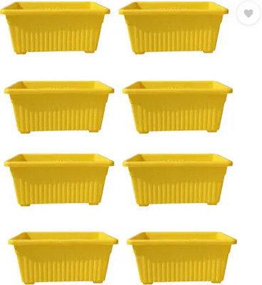 podhghar Jupiter Pot Plant Container Set(Pack of 8, Plastic)