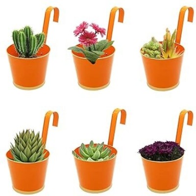 The Art House Rust Free Metal Planter Plant Container Set(Pack of 6, Metal)