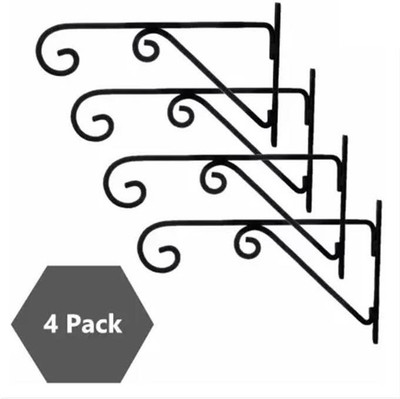 SHM Metal Universal Wall Mounted Planter Stand ,Bracket Hanging, Plant Container Set(Pack of 4, Metal)