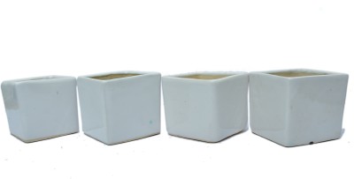 Vila CEREMIC PLANTER Plant Container Set(Pack of 4, Ceramic)