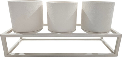 INDIAN DECORMART Plant Container Set(Pack of 3, Metal)