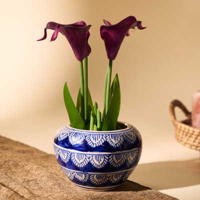 Saras Aajeevika Plant Container Ceramic Plant Container Set(Ceramic)