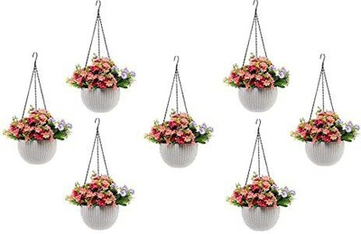 VirajSanchi Plant Container Set(Pack of 7, Plastic)