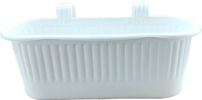 HUBTEN Double Hook Flower Pots, Garden Planters Railing Pots Plant Container Set(Plastic)