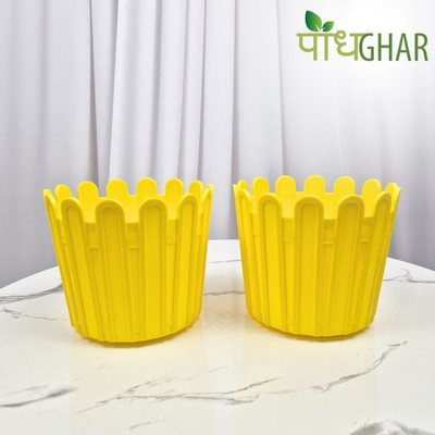 podhghar Tippy Pot Pack Of 2 Plant Container Set(Pack of 2, Plastic)