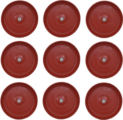 VirajSanchi 8 Inch Bottom plates 9 Pcs Plant Container Set(Pack of 9, Plastic)