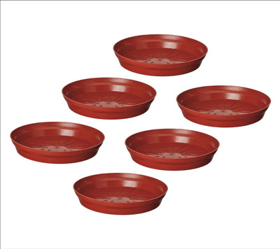 Funtastik Heavy Duty Plastic Bottam/Base Plants Plate,Tray Plant Container Set(Pack of 6, Plastic)