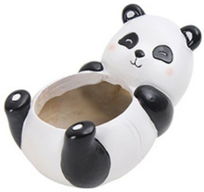 Sovincraft Panda Resin Flower Pot and Pen holder Plant Container Set(Poly-Resin)