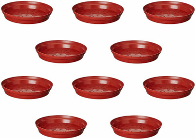 Kalfo Kalfo Pack of 9 Round Plastic Planter Base Trays – Plant Pot Saucers for Home Plant Container Set(Pack of 10, Plastic)