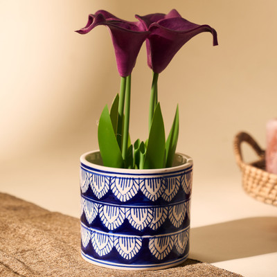 Saras Aajeevika Plant Container Ceramic Plant Container Set(Ceramic)