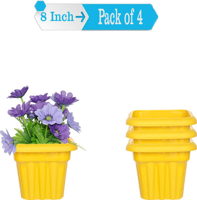Zobby Plant Container Set(Pack of 4, Plastic)