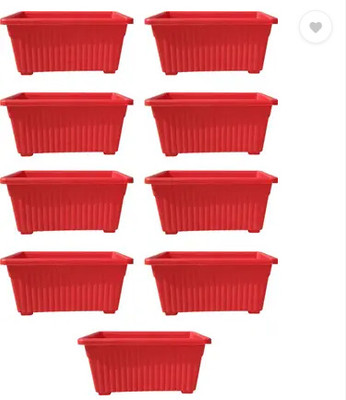 podhghar Jupiter Pot Plant Container Set(Pack of 9, Plastic)