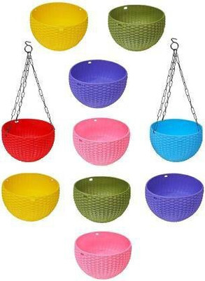 Besttrader Plant Container Set(Pack of 10, Plastic)