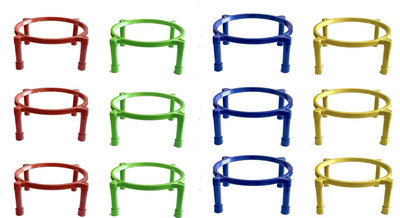 Nivasam Plant/Pot Stand/Container | Holds Upto 60Kg | All Plastic Mulitcolor Plant Stand Plant Container Set(Pack of 12, Plastic)