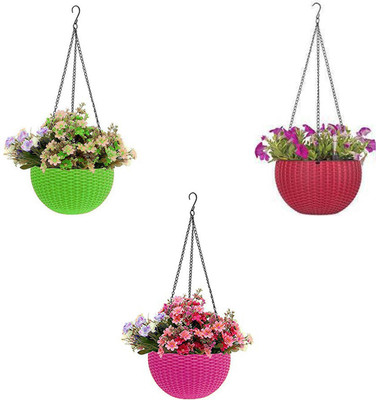 Besttrader Best Plant Container for Indoor and Outdoor need Plant Container Set(Pack of 3, Plastic)