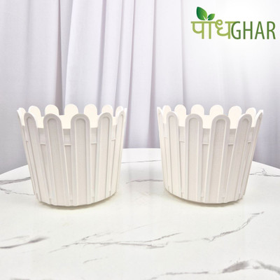podhghar 2 Tippy pot Plant Container Set(Pack of 2, Plastic)