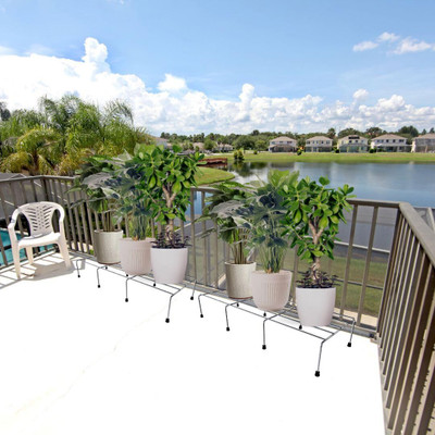 Lifetime Anti-Rust Metal Plant Stand Heavy Duty Planter Holder Plant Container Set(Pack of 2, Metal)