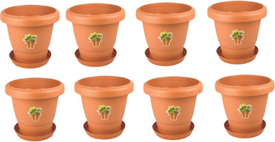 VirajSanchi Best Plant Container for Indoor and Outdoor need Plant Container Set(Pack of 8, Plastic)