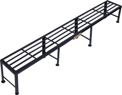 Vrukshveda Heavy-Duty Iron Bench Stands | 6 Ft length_1 Ft Height | Indoor and Outdoor Plant Container Set(Pack of 2, Metal)