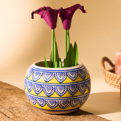 Saras Aajeevika Plant Container Ceramic Plant Container Set(Ceramic)