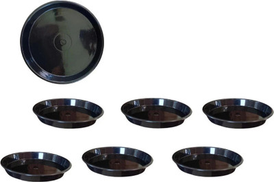 KUMUDAM Heavy Duty Planter Pot Bottom Plate/Tray/Saucer Base Plate For 12 inch Pot Plant Container Set(Pack of 2, Plastic)