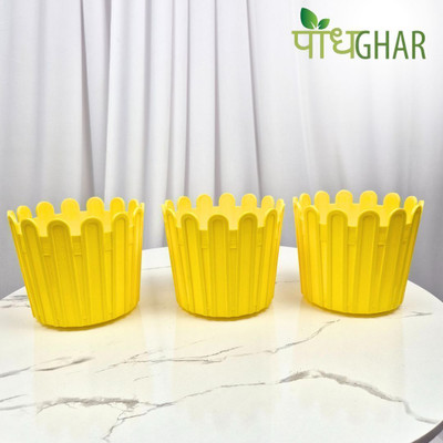 podhghar Tippy Pot Pack Of 3 Plant Container Set(Pack of 3, Plastic)