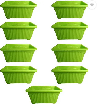 podhghar Jupiter Pot Plant Container Set(Pack of 9, Plastic)