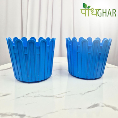 podhghar Tippy Pot Pack Of 2 Plant Container Set(Pack of 2, Plastic)