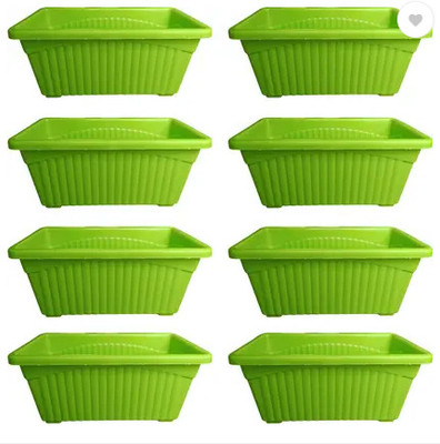 podhghar Jupiter Pot Plant Container Set(Pack of 8, Plastic)
