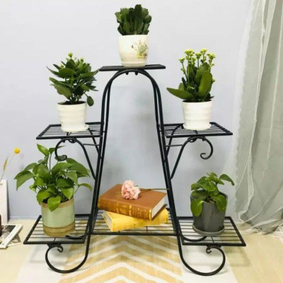 OKASHA Elegant Iron Plant/ Pot / Gamla Stand, Indoor (WITHOUT POTS) Plant Container Set(Metal)