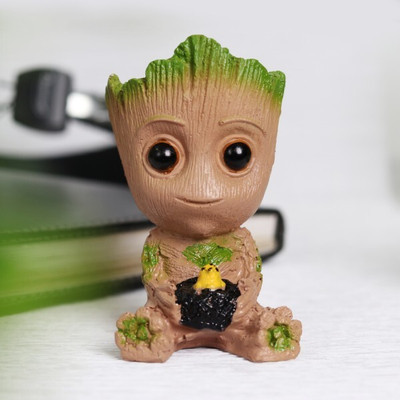 DivColl Baby Groot Planter, Marvel Avenger Pot, Pen Container, Plant Container Set(Poly-Resin)