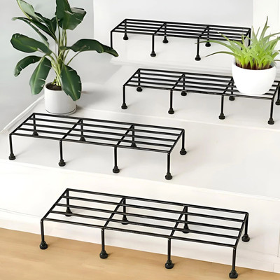 METALSDEN METAL OUTDOOR INDOOR PLANT STANDS Plant Container Set(Pack of 4, Metal)