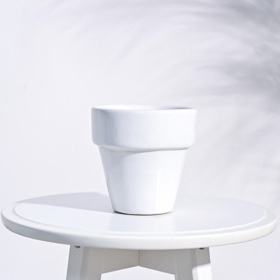 UGAOO The Dream Ceramic White Plant Pot Plant Container Set(Ceramic)