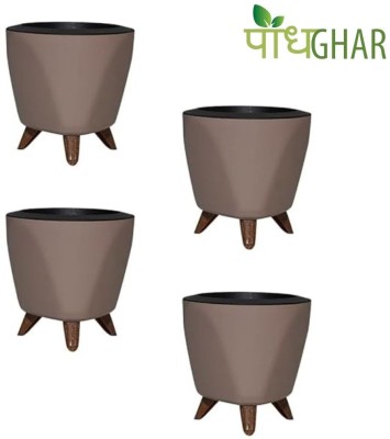 podhghar Lagos Pot (Pack of 4) Plant Container Set(Pack of 4, Plastic)