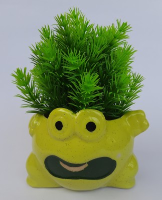 ASHIRA FROG shaped Yellow Plant Container Set(Ceramic)