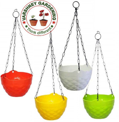 Varshney Gardening Multicolored Plant Container Set Plant Container Set(Pack of 4, Plastic)