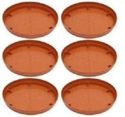 Besttrader Flower Pot Plant Saucer Base Plate Planter Tray 9 inch Terracotta Plant Container Set(Pack of 6, Plastic)